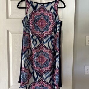 Vince Camuto Sleeveless Floral Sheath Dress Size 4 Lined Polyester